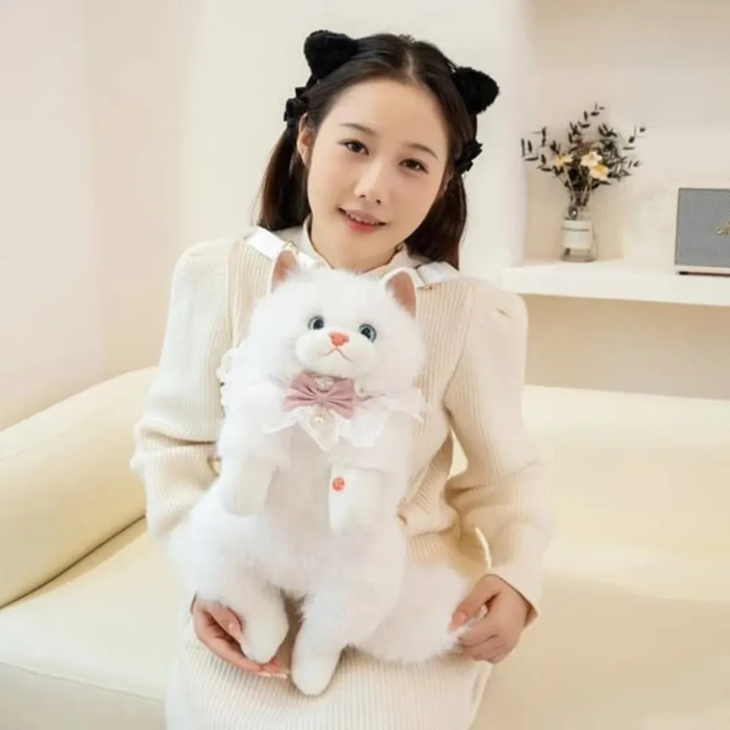 Cute Cat Plush Backpack