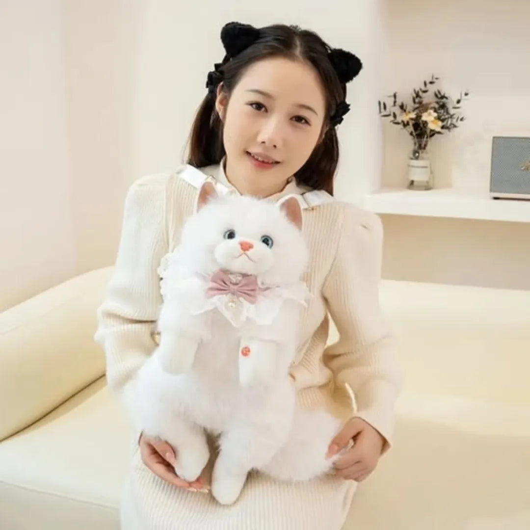 Cute Cat Plush Backpack