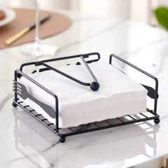Black Cuisine Metal Napkin Holder