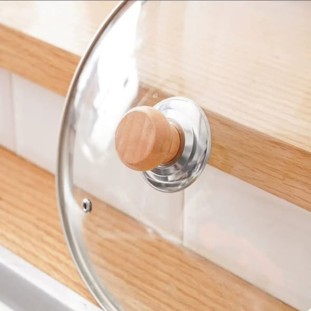 2Pcs Wooden Pot Knobs