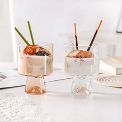 Crystal Glass Handled Cup