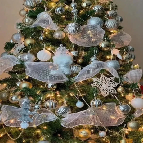 53cm Christmas 10 Yards Mesh Ribbon
