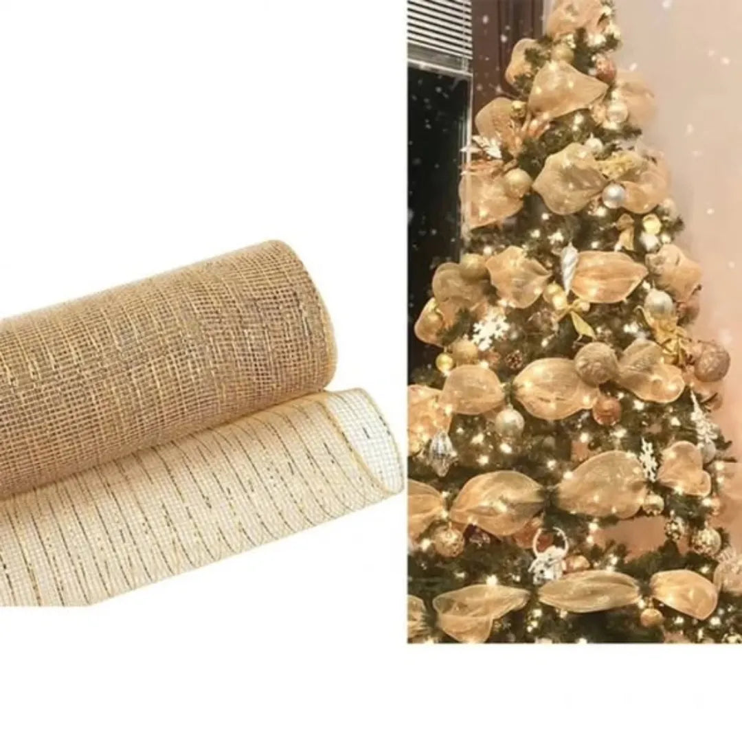 53cm Christmas 10 Yards Mesh Ribbon