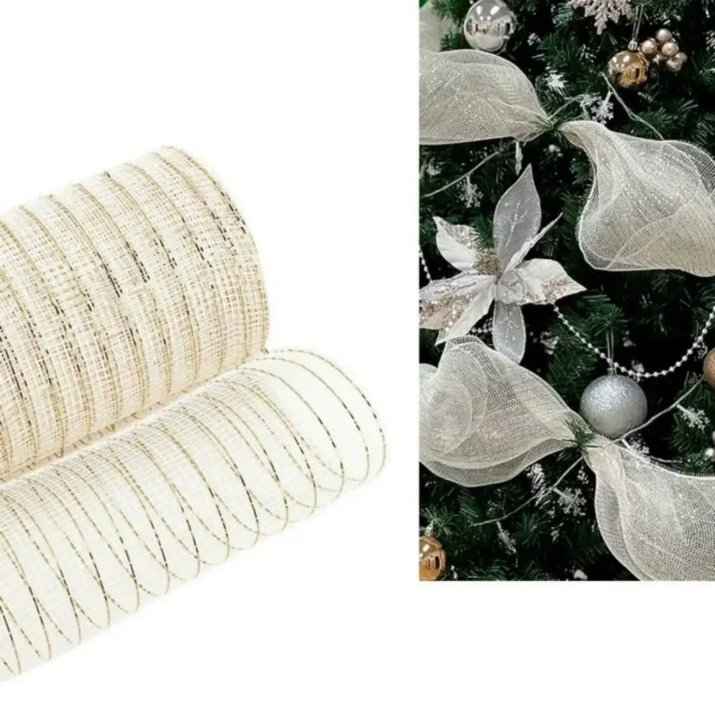 53cm Christmas 10 Yards Mesh Ribbon