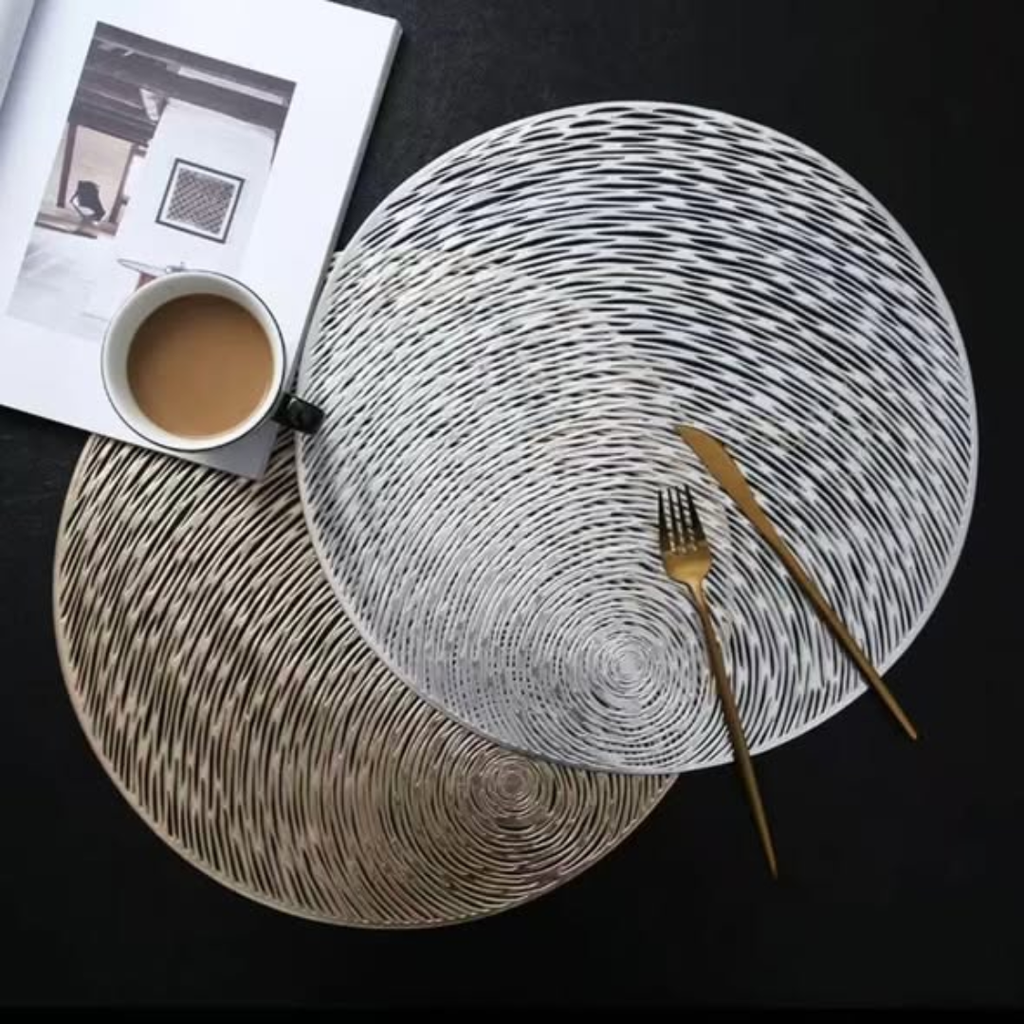 6 pcs Nordic Hollow PVC Table Mat