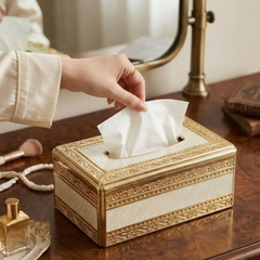 Gold-Trimmed napkin holder