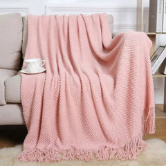 Soft Textured Chenille Throw Blanket