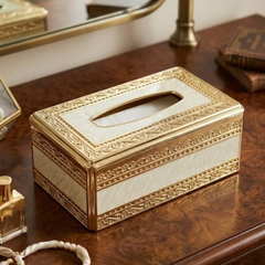 Gold-Trimmed napkin holder
