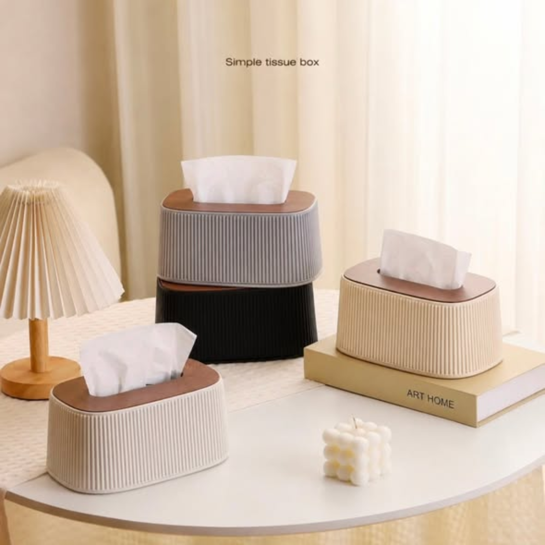 Vertical Striped Tissue Box