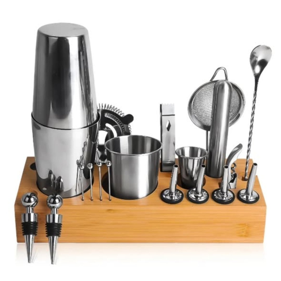 12pc Stainless Steel Tin on Tin Bar Cocktail set