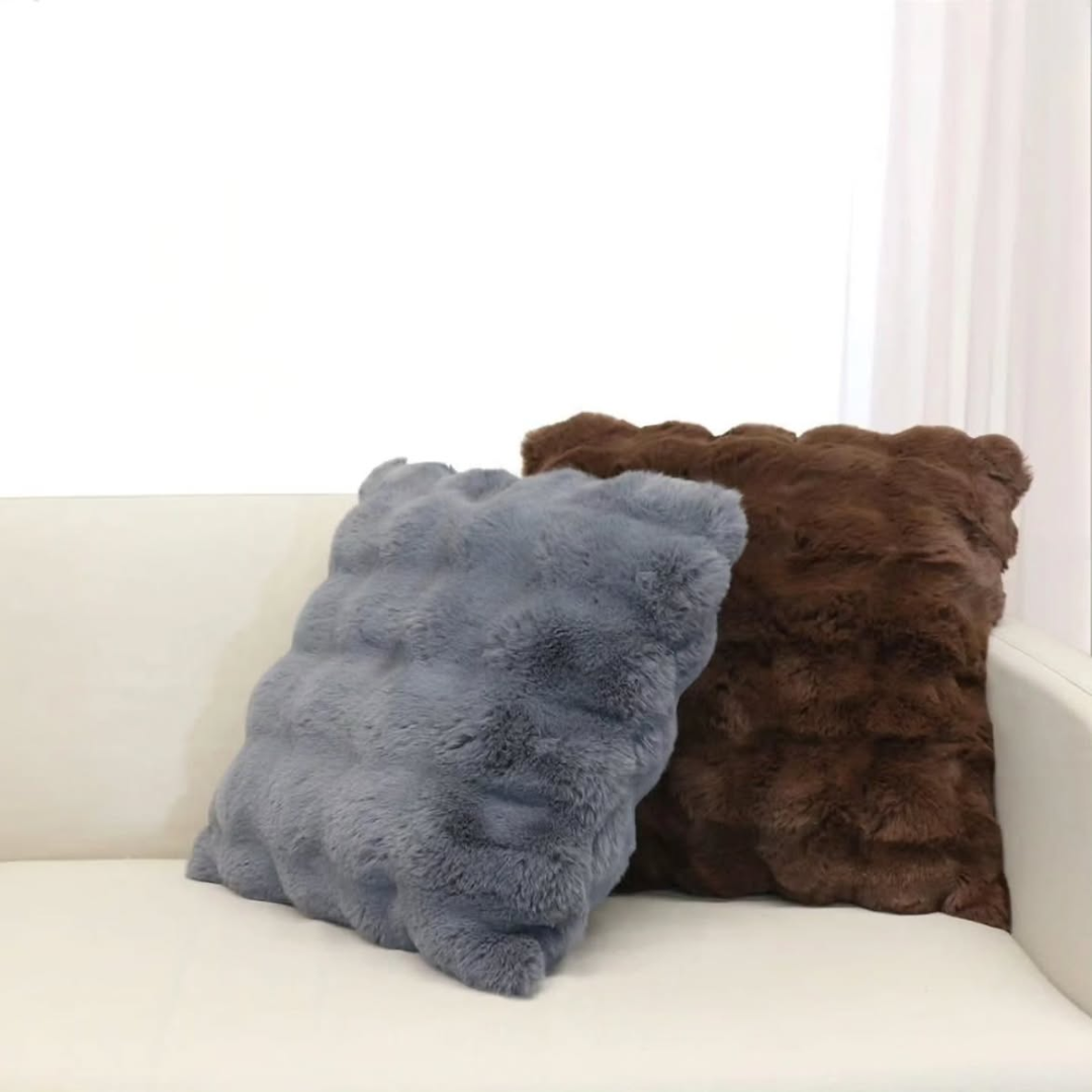 Soft Cozy Faux Rabbit Fur Cushion Cover