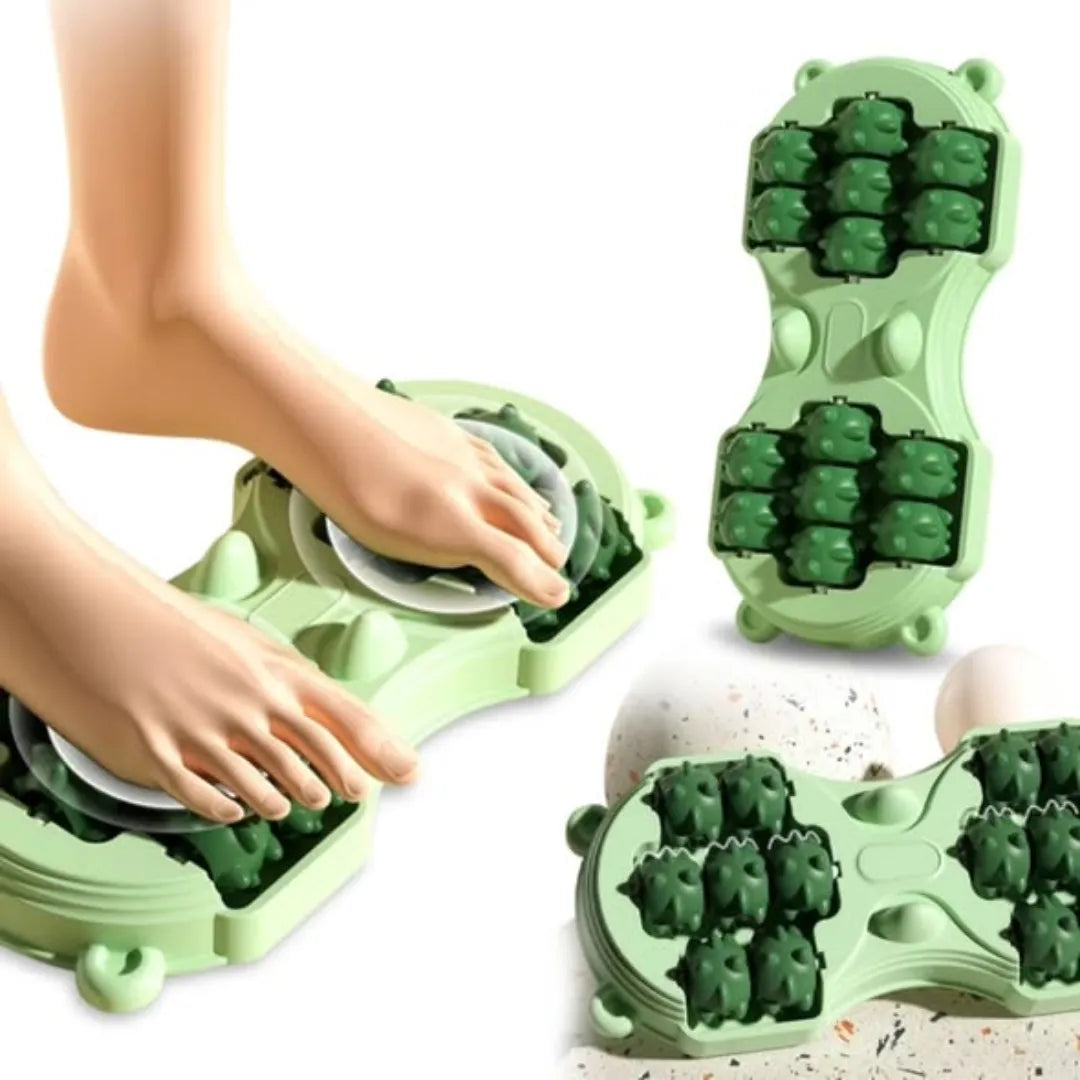 Manual Stepping 14 roller Foot Massager