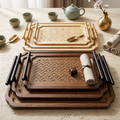 3-Piece Nested Bamboo Serving Tray Set