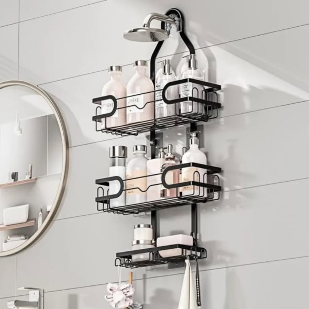 Wall-Mounted Shower Organizer Rack