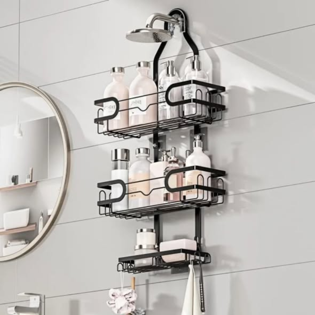Wall-Mounted Shower Organizer Rack