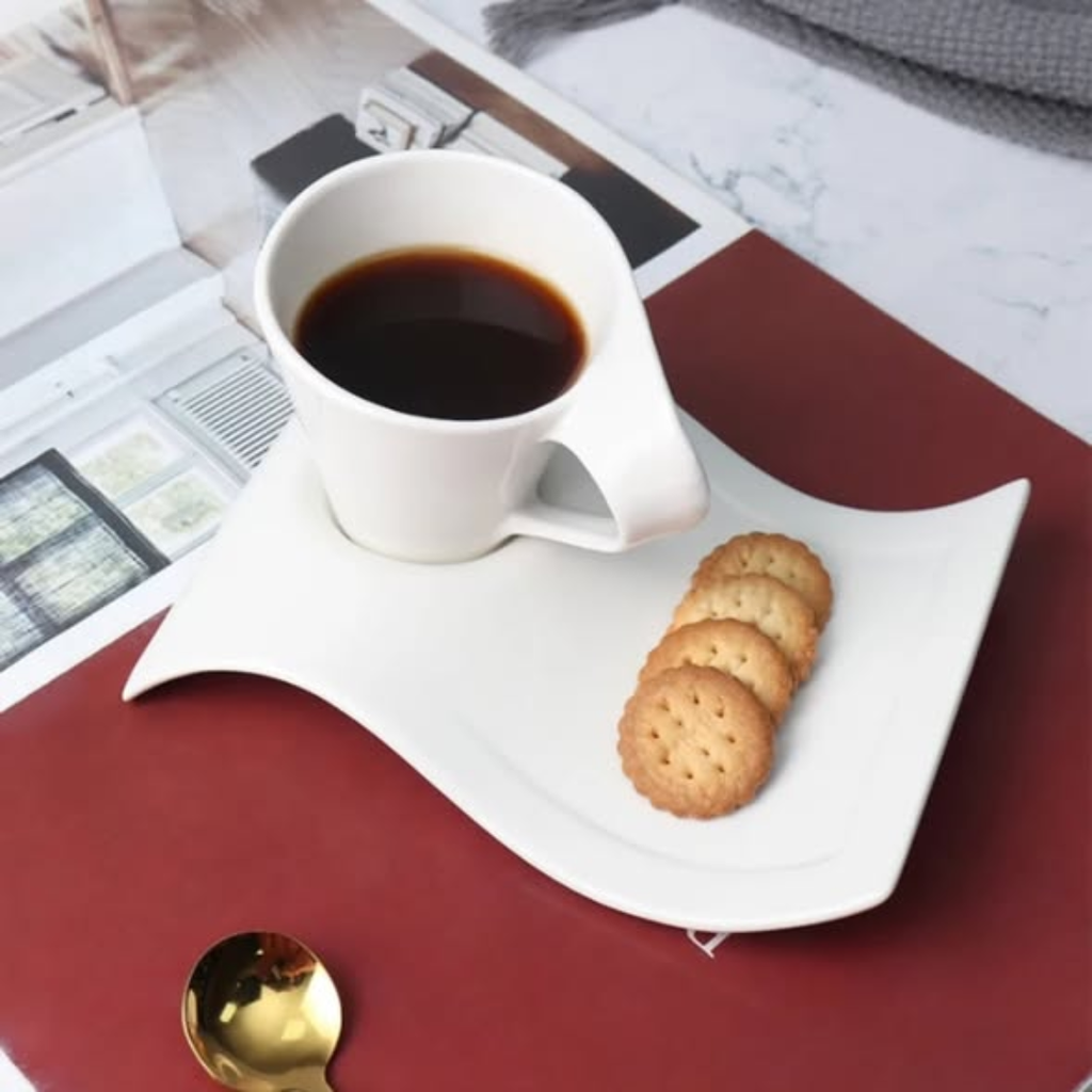 Large Ceramic Swag Cup Saucer Set