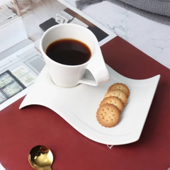 Large Ceramic Swag Cup Saucer Set