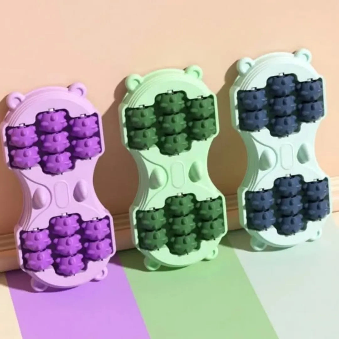 Manual Stepping 14 roller Foot Massager