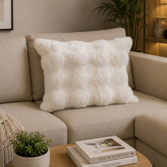Soft Cozy Faux Rabbit Fur Cushion Cover