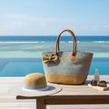 Straw Bags with Matching Hats