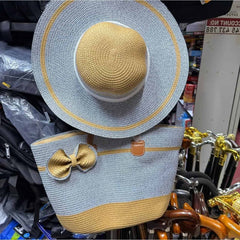 Straw Bags with Matching Hats