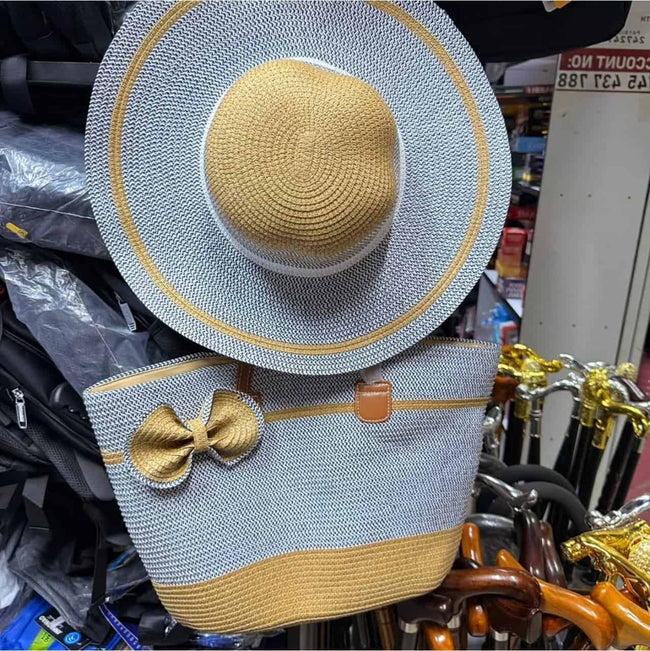 Straw Bags with Matching Hats