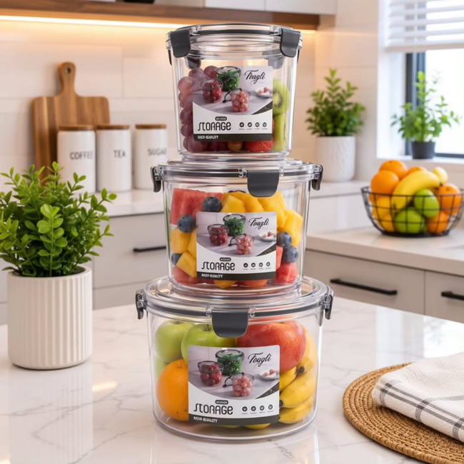 3pcs BPA-Free Airtight Storage Container Set