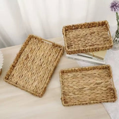 3 in 1 Handmade Rattan Deco Trays