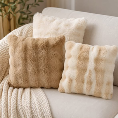 Soft Cozy Fluffy Faux Rabbit Pillow Case Covers