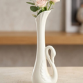 Ceramic swan vase