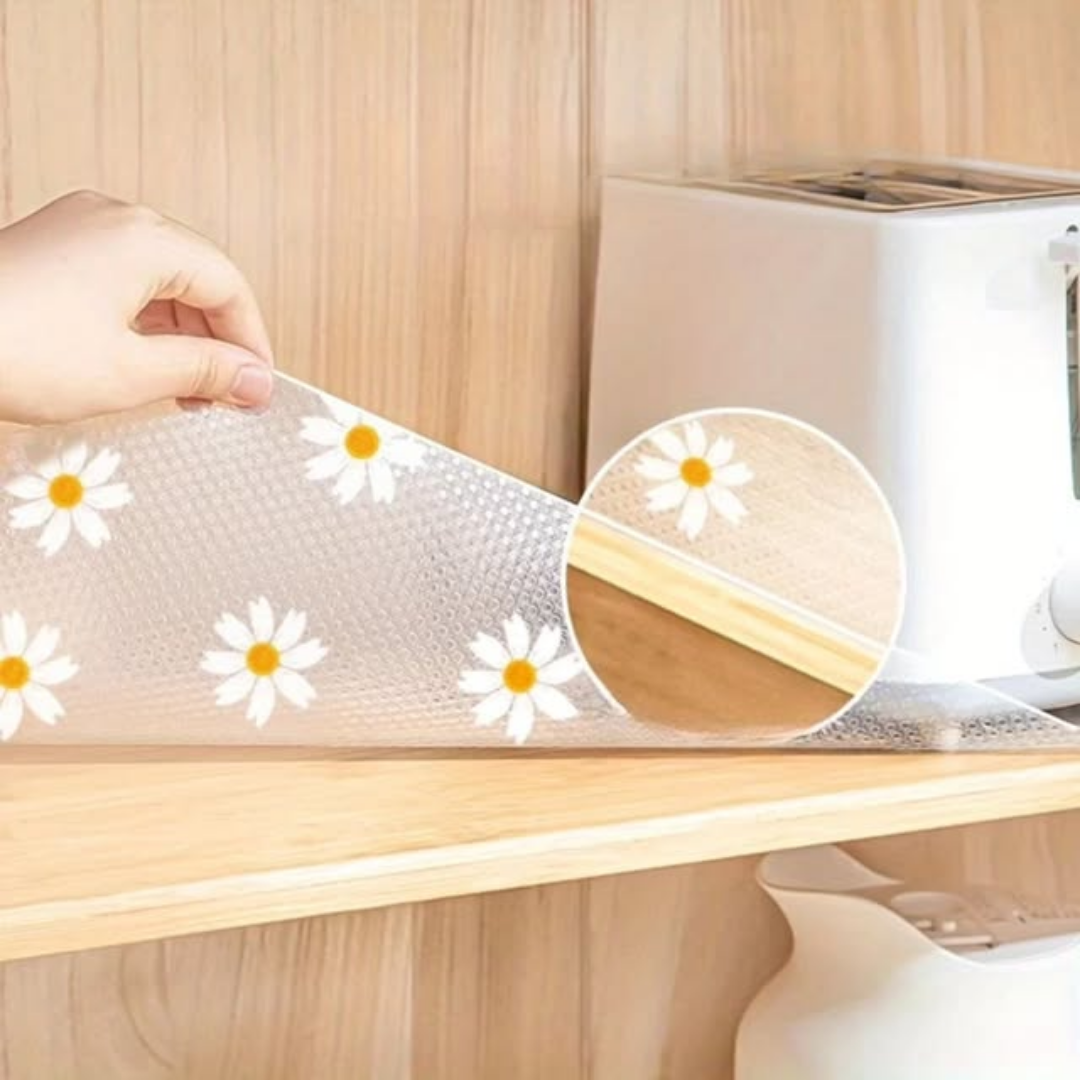 Daisy Pattern Kitchen Drawer Liner Mat