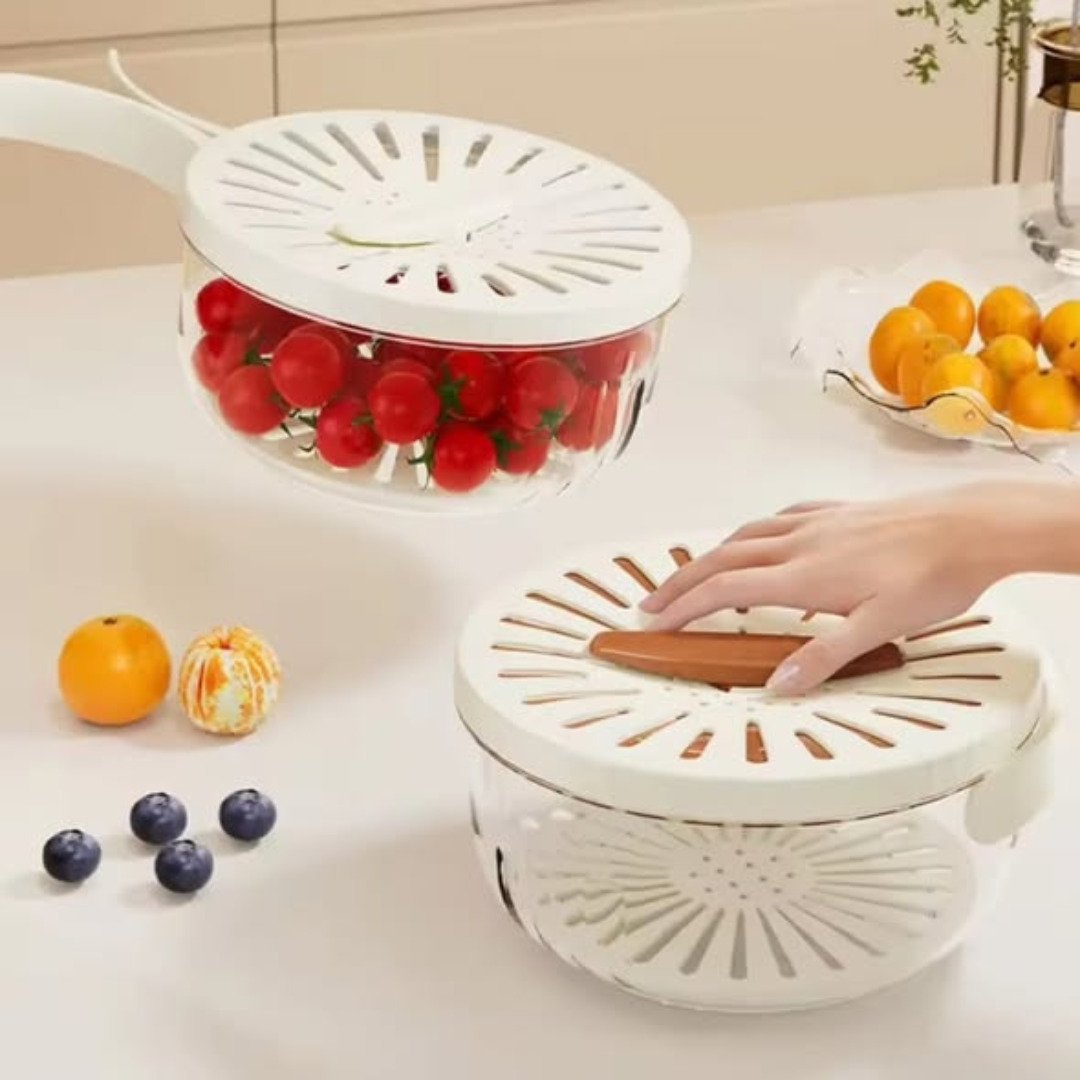 Multi-functional Food Storage Drainer Container