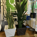 Wooden Finish Square Barrel Planter
