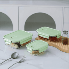 3pcs High Borosilicate Food Containers