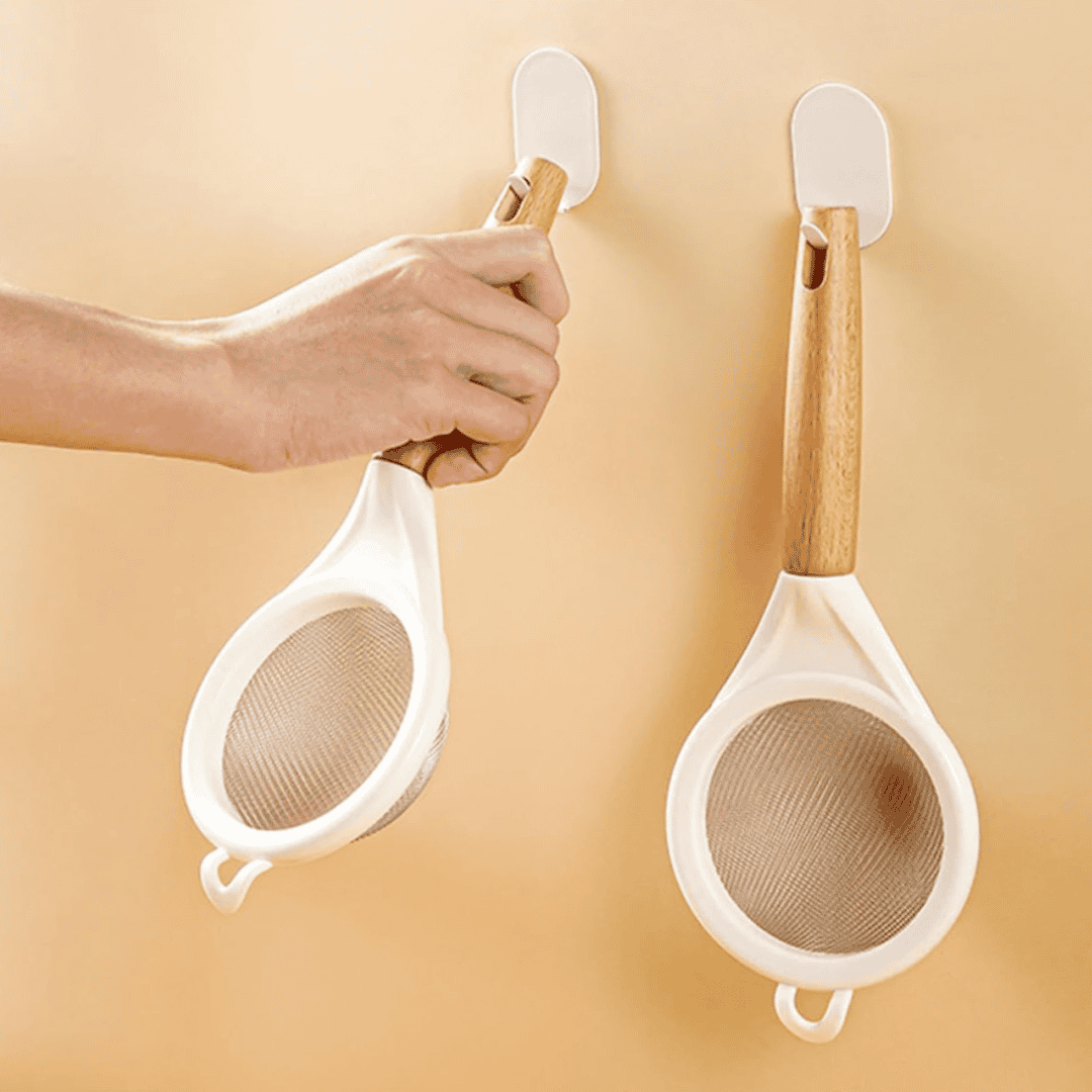 Wooden Handle Stainless Mesh Sieve