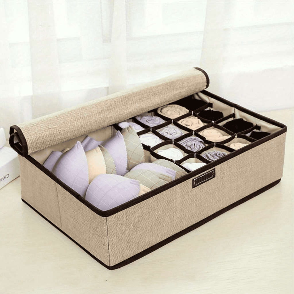13-Grid Foldable Undergarment Organizer