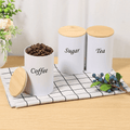 3pcs Airtight Canister Set With Bamboo Lids