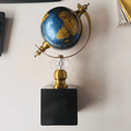 World Globe Marble Base Home/Office Decor Ornament Gift