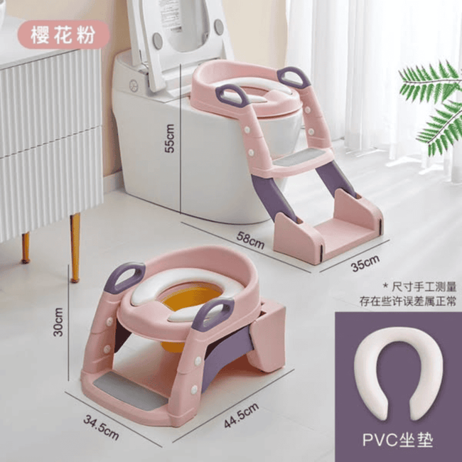 3-in-1 Toilet Trainer Seat with Ladder and Potty
