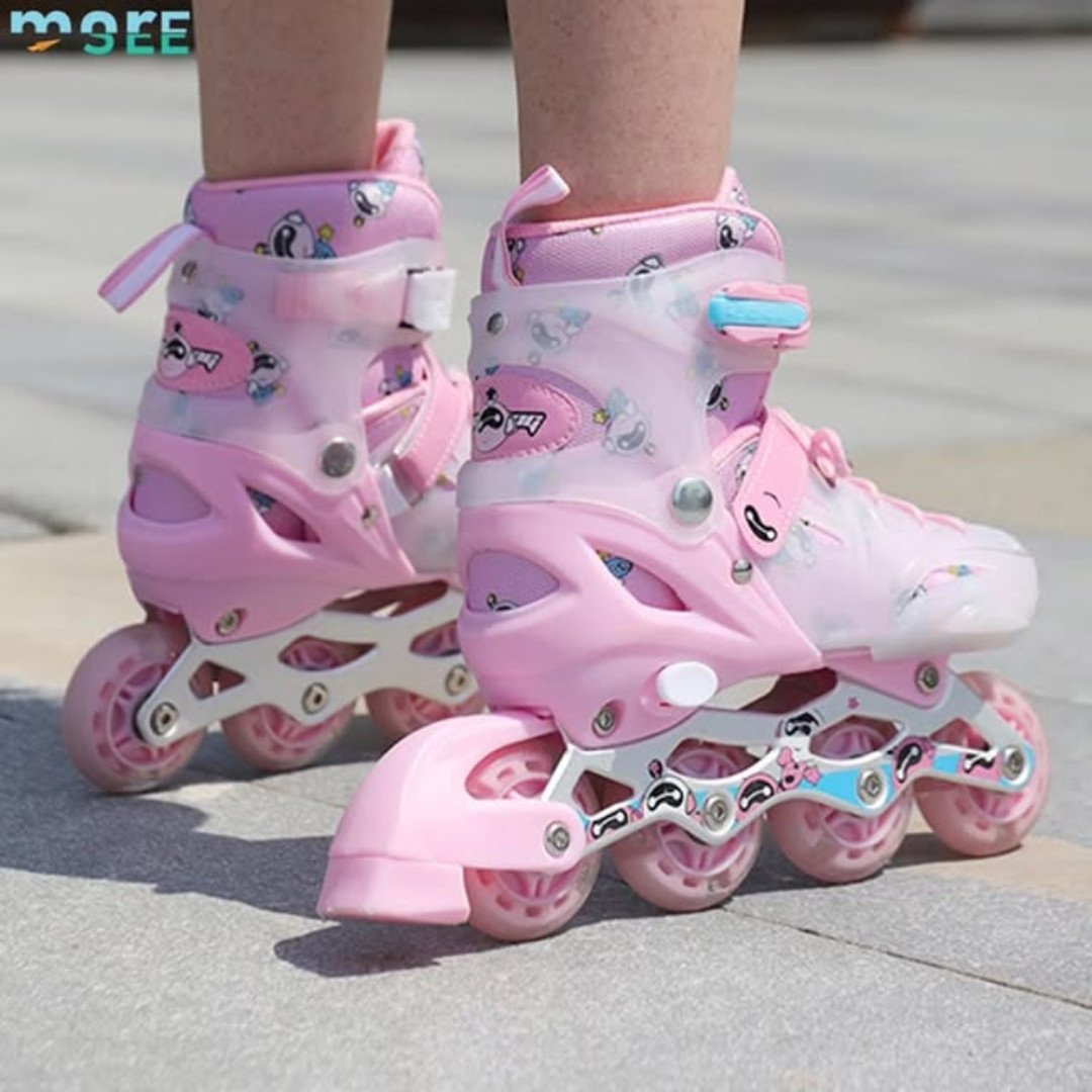 Adjustable Soft Boot Skates with Light Up PU Wheels