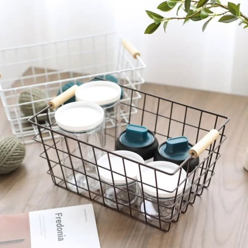 Mesh basket for organization and storage