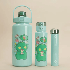 3-in-1 Tomato Motivational Water Bottles Set