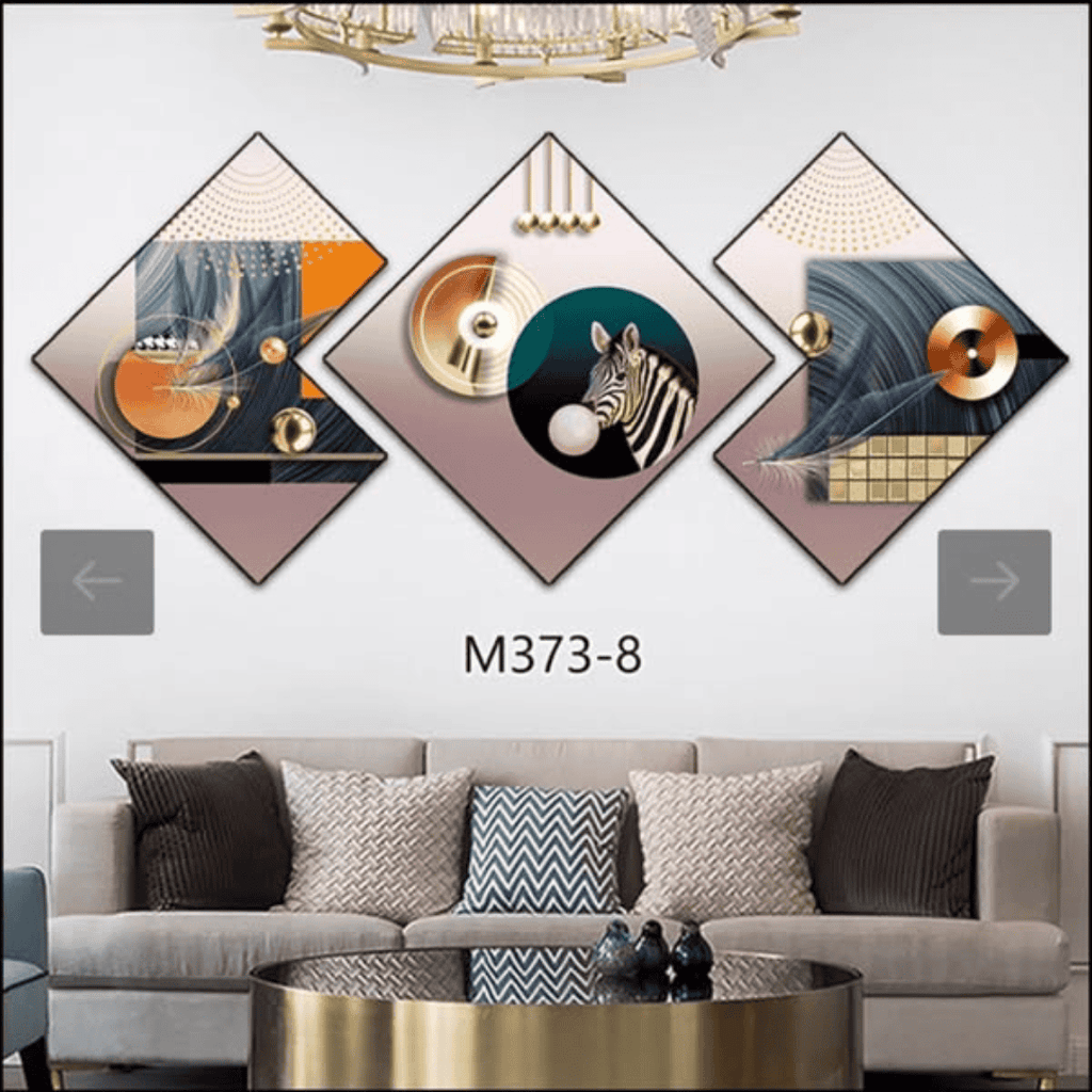 3 Piece 3D Abstract Art