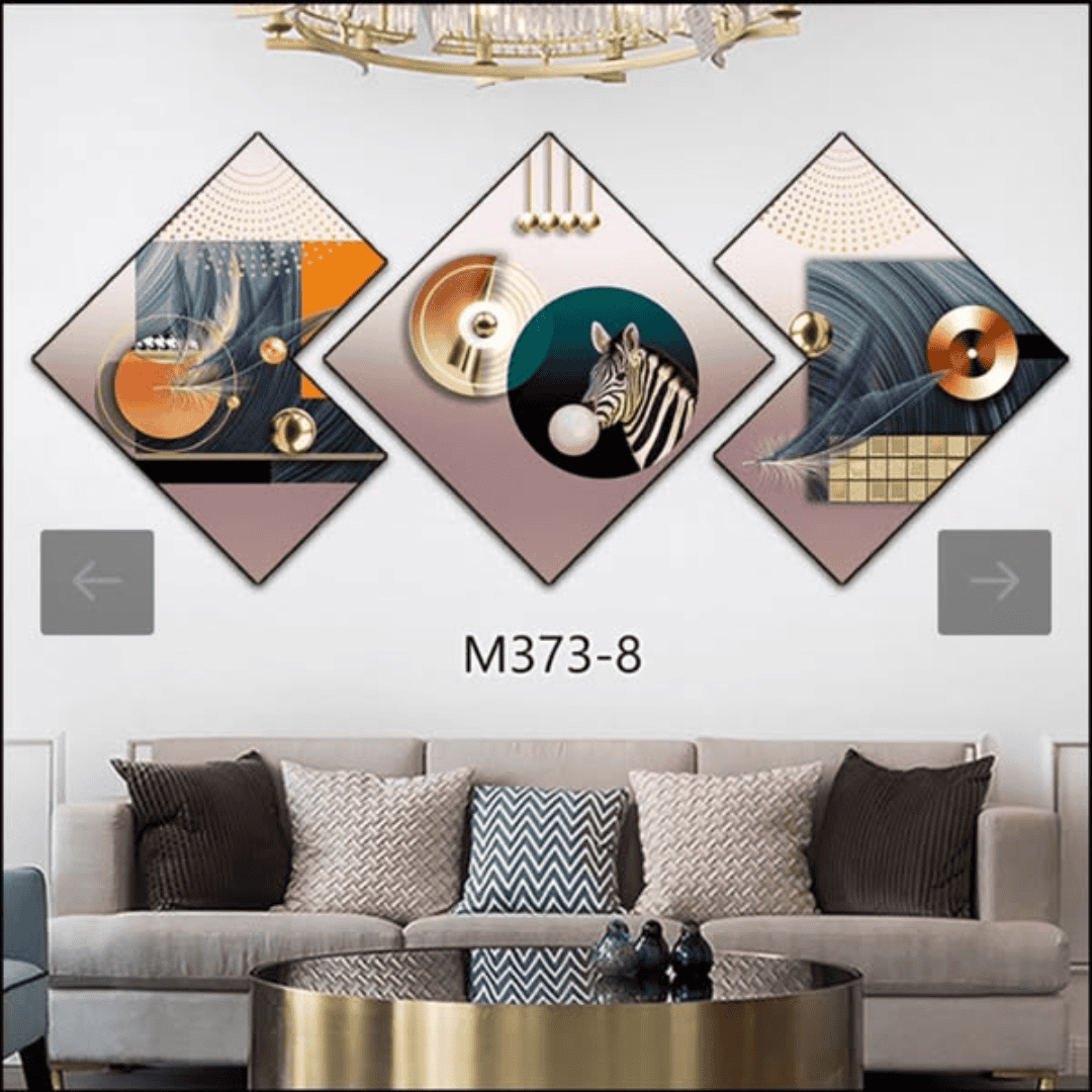 3 Piece 3D Abstract Art