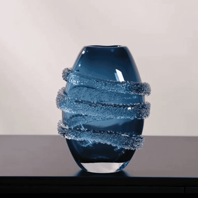 Circular Line Gold Glass Vase