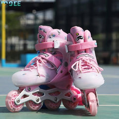 Adjustable Soft Boot Skates with Light Up PU Wheels