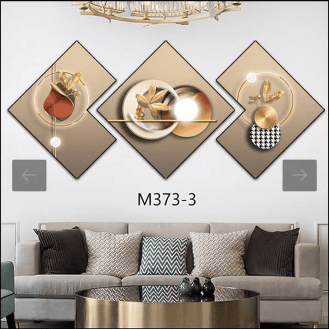 3 Piece 3D Abstract Art
