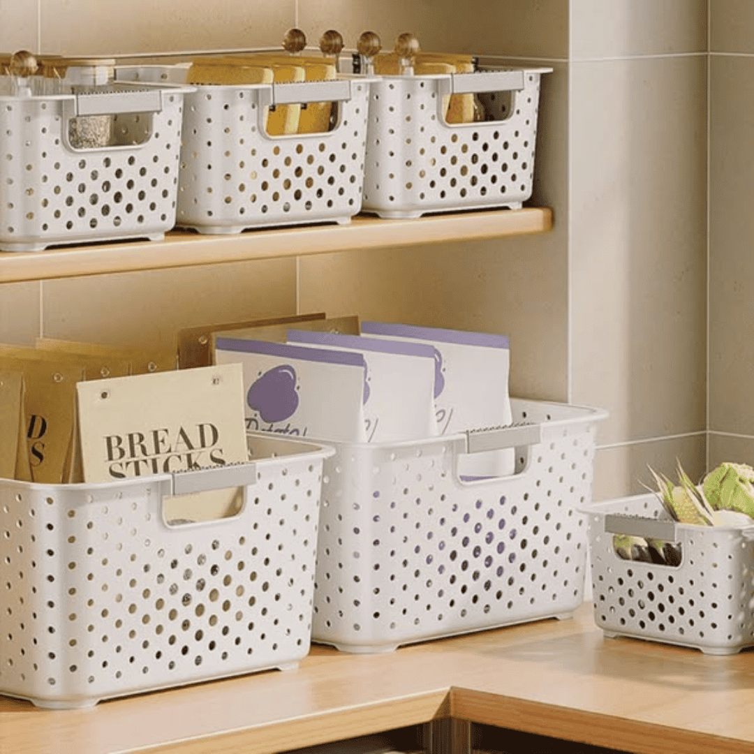 Large Capacity Plastic Storage Basket