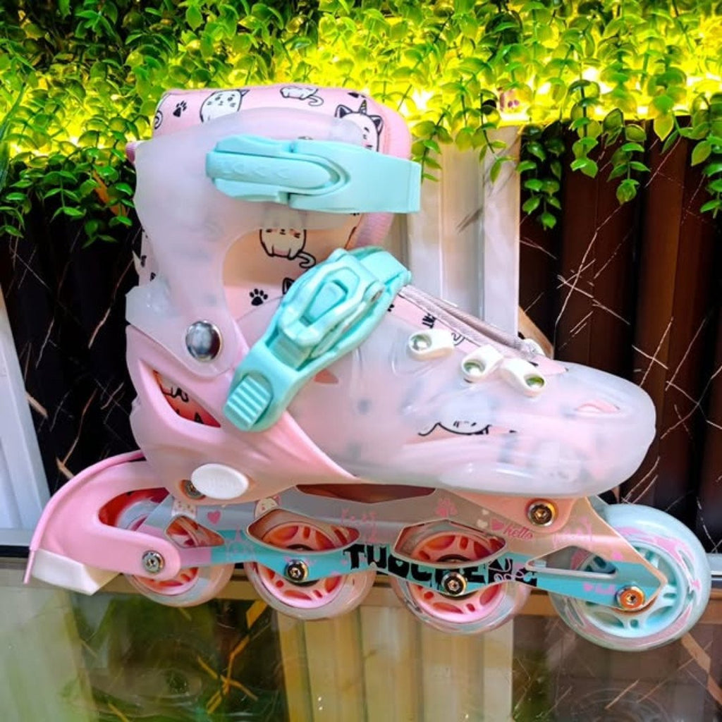 Adjustable Soft Boot Skates with Light Up PU Wheels