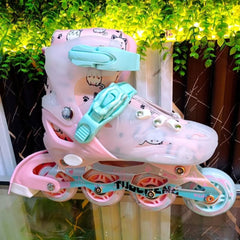 Adjustable Soft Boot Skates with Light Up PU Wheels